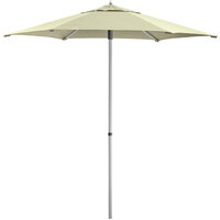 Lancaster Table & Seating 7 1/2' Canvas Push Lift Umbrella with 1 1/2 inch Aluminum Pole