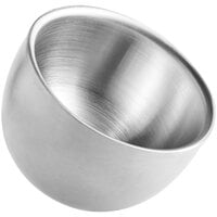 American Metalcraft DWS2 2.5 oz. Satin Finish Double Wall Stainless Steel Angled Insulated Mini Serving Bowl