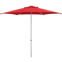 Lancaster Table & Seating 9' Strawberry Push Lift Umbrella with 1 1/2 inch Aluminum Pole