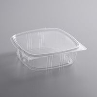 Choice 48 oz. Clear RPET Hinged Deli Container - 50/Pack
