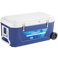 Choice Blue 84 Qt. Cooler with Wheels and Tow Handle