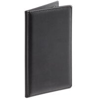 Choice 5 inch x 9 inch Black Vinyl Guest Check Presenter / Server Book