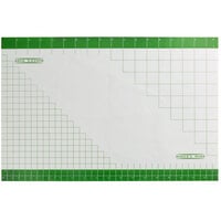 Baker's Mark 24" x 36" Green Grid Indexed Silicone Non-Stick Work Mat