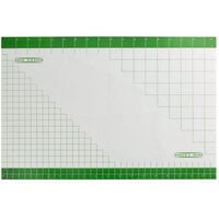 Baker's Mark 36" x 24" Green Grid Indexed Silicone Non-Stick Work Mat