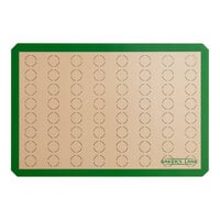 Baker's Lane 16 1/2" x 24 1/2" Full Size Heavy-Duty Green Silicone Non-Stick (64) 1 3/8" Macaron Baking Mat