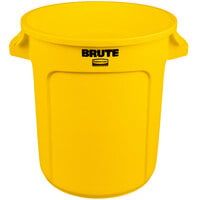 Rubbermaid FG261000YEL BRUTE 10 Gallon Yellow Round Trash Can
