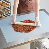 Baker's Mark 24 inch x 36 inch Blue Translucent Indexed Silicone Non-Stick Work Mat