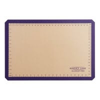 Baker's Lane 16 1/2" x 24 1/2" Full Size Heavy-Duty Allergen-Free Purple Indexed Silicone Non-Stick Baking Mat