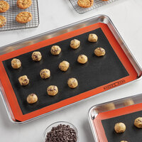 Baker's Mark 11 3/4 inch x 16 1/2 inch Half Size Heavy-Duty Perforated Silicone Non-Stick Baking Mat