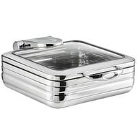 Acopa Manchester 6 Qt. 2/3 Size Stainless Steel Induction Chafer with Glass Top and Soft Close Lid