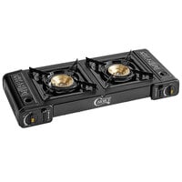 Choice 2-Burner High Performance Butane Range / Portable Stove with Brass Burner - 30,000 BTU