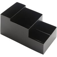 American Metalcraft BARB5 Matte Black Finish Stainless Steel Bar / Coffee Caddy - 8 inch x 4 inch x 4 inch