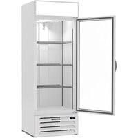 Beverage-Air MMF19HC-1-WS MarketMax 27 1/4 inch White Merchandising Freezer with Stainless Steel Interior