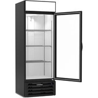 Beverage-Air MMR19HC-1-BS MarketMax 27 1/4 inch Black Merchandising Refrigerator with Stainless Steel Interior