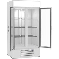 Beverage-Air MMF35HC-1-WS MarketMax 39 1/2 inch White Merchandising Freezer with Stainless Steel Interior