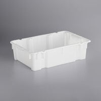 Choice White Solid Agricultural Crate - 24 inch x 16 1/8 inch x 6 11/16 inch