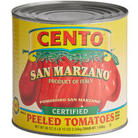 Cento 90 oz. San Marzano Certified Italian Whole Peeled Plum Tomatoes   - 6/Case