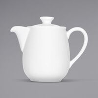 Bauscher by BauscherHepp 544160 Bonn 20.3 oz. Bright White Porcelain Coffee Pot with Lid - 12/Case