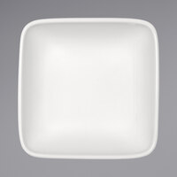 Bauscher by BauscherHepp 113218 B1100 Bright White Square Stackable Porcelain Dish - 12/Case