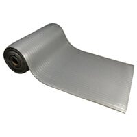 Notrax T42R0336GY Silver 3' Ribbed Foam Anti-Fatigue Mat - 3/8 inch Thick