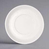 Bauscher by BauscherHepp 116918 B1100 5 1/2 inch Bright White Round Porcelain Saucer - 12/Case