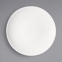 Bauscher by BauscherHepp 711424 Options 9 7/16" Bright White Round Porcelain Half-Deep Coupe Plate - 12/Case