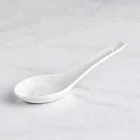 Bauscher by BauscherHepp 717900 Options 5 1/8 inch x 1 13/16 inch Bright White Porcelain Tasting Spoon - 12/Case