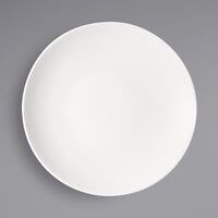 Bauscher by BauscherHepp 711431 Options 12 1/8" Bright White Round Porcelain Half-Deep Coupe Plate - 12/Case