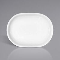 Bauscher by BauscherHepp 544050 Bonn 4 5/16" x 3 3/16" Bright White Oval Porcelain Dish - 12/Case