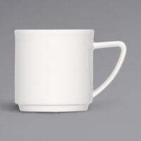 Bauscher by BauscherHepp 715317 Options 6.4 oz. Bright White Stackable Porcelain Cup - 12/Case