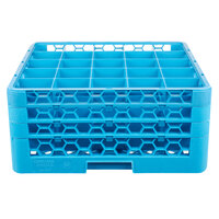 Carlisle RG25-314 OptiClean 25 Compartment Glass Rack with 3 Extenders