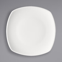 Bauscher by BauscherHepp 711927 Options 9 11/16" Bright White Square Porcelain Flat Coupe Plate - 12/Case
