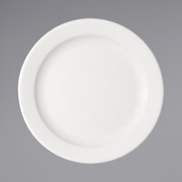 Bauscher by BauscherHepp 110023 B1100 9" Bright White Round Porcelain Plate with Mid Rim - 12/Case