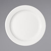 Bauscher by BauscherHepp 110028 B1100 10 15/16" Bright White Round Porcelain Plate with Mid Rim - 12/Case