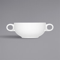 Bauscher by BauscherHepp 542780 Bonn 10.8 oz. Bright White Porcelain Soup Bowl with Handles - 12/Case