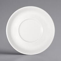 Bauscher by BauscherHepp 116910 B1100 4 11/16 inch Bright White Round Porcelain Saucer - 12/Case