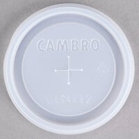 Cambro CLNT12 Disposable Translucent Lid with Straw Slot for 12 oz. Tumblers - 1000/Case