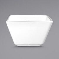 International Tableware EL-11 Elite 7.5 oz. Bright White Square Porcelain Fruit Dish - 36/Case