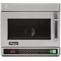 Amana HDC18Y2 Heavy-Duty Stainless Steel Compact Commercial Microwave with Push Button Controls - 208/240V, 1800W