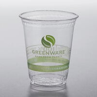 Fabri-Kal GC7 Greenware 7 oz. Compostable Printed Plastic Cold Cup - 1000/Case
