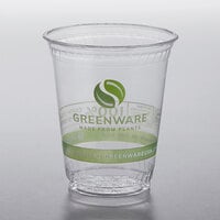 Fabri-Kal GS6-4S Greenware 16.7 oz. Shallow 4-Compartment Clear PLA Plastic  Compostable Container - 50/Pack