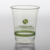 Fabri-Kal GC16S Greenware 16 / 18 oz. Compostable Printed Plastic Cold Cup - 1000/Case