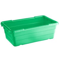 Choice 25 inch x 15 inch x 8 inch Green Meat Lug / Tote Box