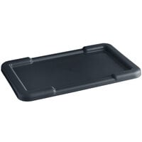 Choice 25 inch x 15 inch Dark Gray Recessed Lid for Meat Lug / Tote Box