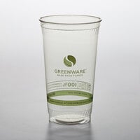 Fabri-Kal GS6-4S Greenware 16.7 oz. Shallow 4-Compartment Clear