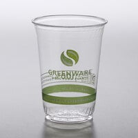 Fabri-Kal GC10 Greenware 10 oz. Compostable Printed Plastic Cold Cup - 1000/Case