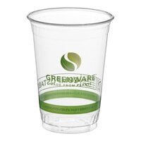 Fabri-Kal GC10 Greenware 10 oz. Compostable Printed Plastic Cold Cup - 1,000/Case