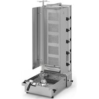 Inoksan PDG115M-NAT Natural Gas Gyro Machine / 5 Double Vertical Broiler with Mesh Shield - 212 lb. Capacity