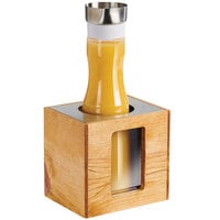 Cal-Mil 22081-99 Madera 7 1/2 inch x 5 3/4 inch x 7 inch Rustic Pine Wood Single Carafe Cooler with 2 Cold Packs