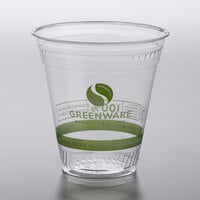 Fabri-Kal GC12 Greenware 12 oz. Compostable Printed Plastic Cold Cup - 1000/Case
